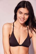 Urban Outfitters Out From Under Triangle Racerback Bikini Top,black,m