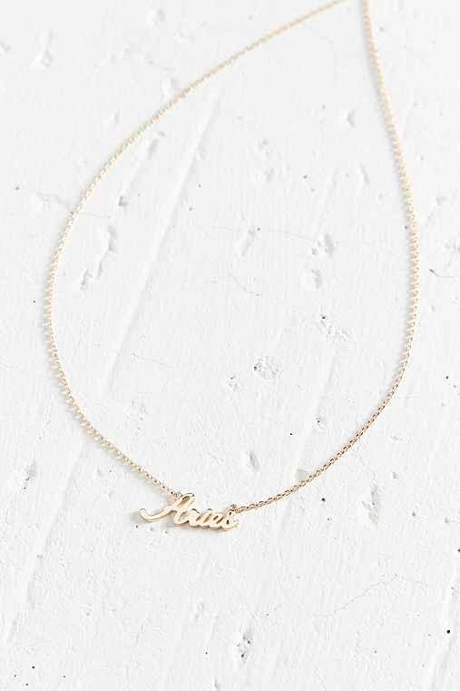 Urban Outfitters Zodiac Nameplate Necklace,801,one Size
