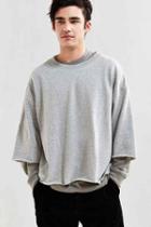 Urban Outfitters Uo Frazier 3/4-sleeve Sweatshirt,grey,m