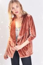 Silence + Noise Lela Drapey Velvet Blazer