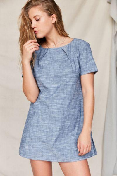 Urban Outfitters Urban Renewal Remade Back Pleat Shift Dress
