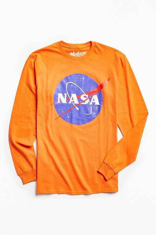Urban Outfitters Nasa Logo Long Sleeve Tee,orange,m