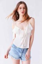 Urban Outfitters Kimchi Blue Ruffle Tie-front Cami,white,l