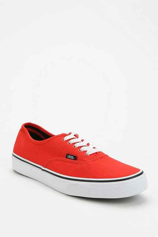 Urban Outfitters Vans Authentic Canvas Sneaker,bright Red,w 8/m 6.5
