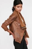 Urban Outfitters Silence + Noise Riley Drapey Vegan Suede Jacket