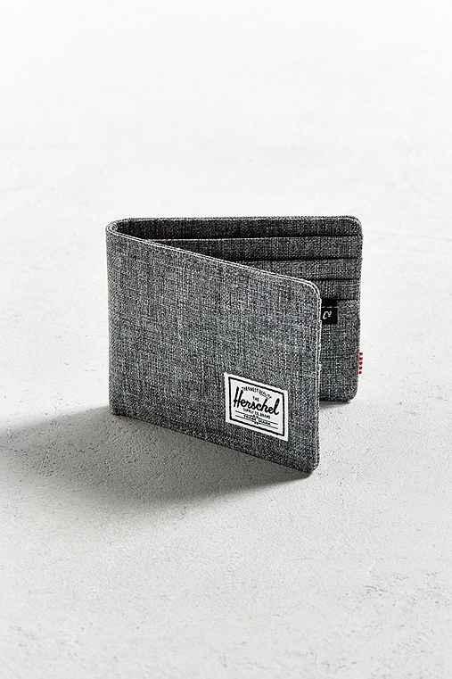 Urban Outfitters Herschel Supply Co. Roy Bi-fold Wallet,dark Grey,one Size