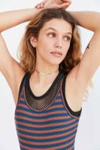 Urban Outfitters Snake Chain Choker Necklace,silver,one Size