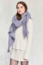 Urban Outfitters Nubby Oversized Blanket Scarf,purple,one Size
