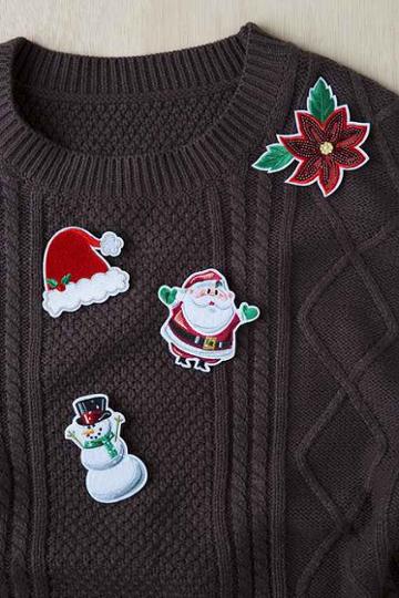 Urban Outfitters Instant Ugly Sweater Pin Set,multi,one Size