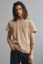 Urban Outfitters Uo Standard Fit Sun Faded Pocket Tee,brown,l