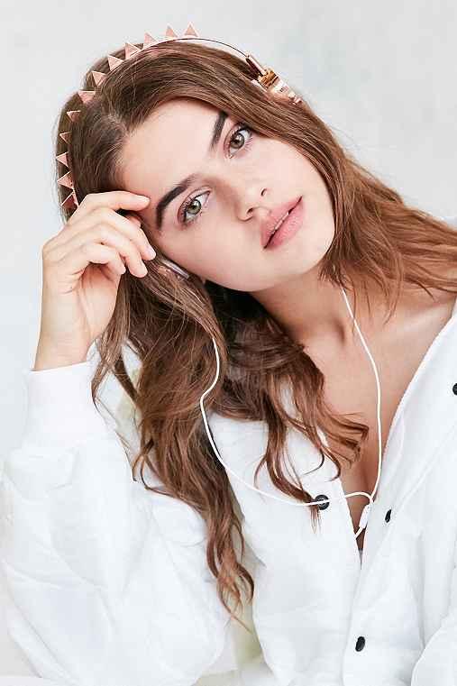 Urban Outfitters Skinnydip Crown Headphones,gold,one Size