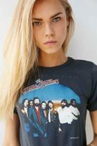 Urban Outfitters Doobie Brothers Tee,washed Black,xs