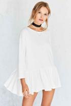 Urban Outfitters Project Social T Jordan Oversized Peplum Tee,white,m