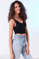Urban Outfitters Kimchi Blue Fuzzy Cami,black,xs