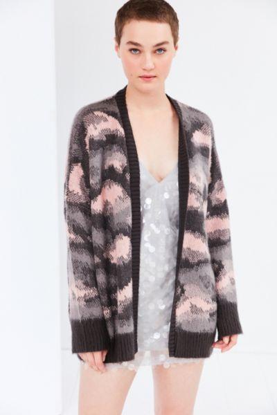 Ecote Brushed Camo Cardigan
