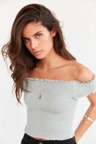 Kimchi Blue Rose Smocked Off-the-shoulder Top