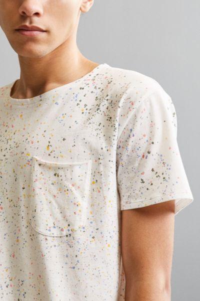 Urban Outfitters Splatter Dye Long Loose Scoopneck Tee