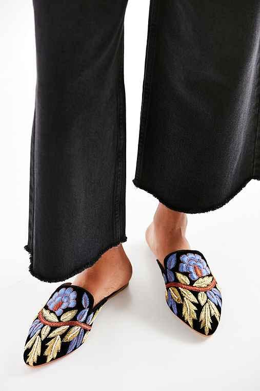 Urban Outfitters Jeffrey Campbell Varada Embroidered Mule,black Multi,8