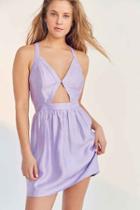 Urban Outfitters Silence + Noise Cutout Shine Dress,lavender,6