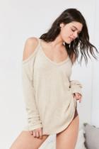 Urban Outfitters Out From Under Cold Shoulder Cozy Thermal Top