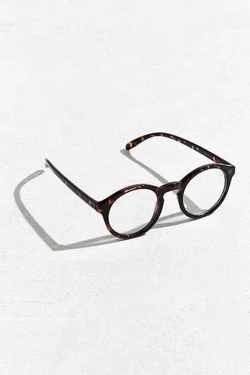 Urban Outfitters Uo Plastic Round Readers,brown,one Size