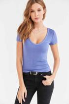 Urban Outfitters Truly Madly Deeply How Low Can You Go Tee,periwinkle,xs