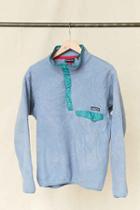 Urban Outfitters Vintage Patagonia Light Blue Fleece Pullover Jacket,assorted,one Size