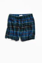 Urban Outfitters Uo Plaid Flannel Volley Short