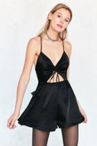 Urban Outfitters Finders Keepers Fernando Satin Tie-front Cutout Romper