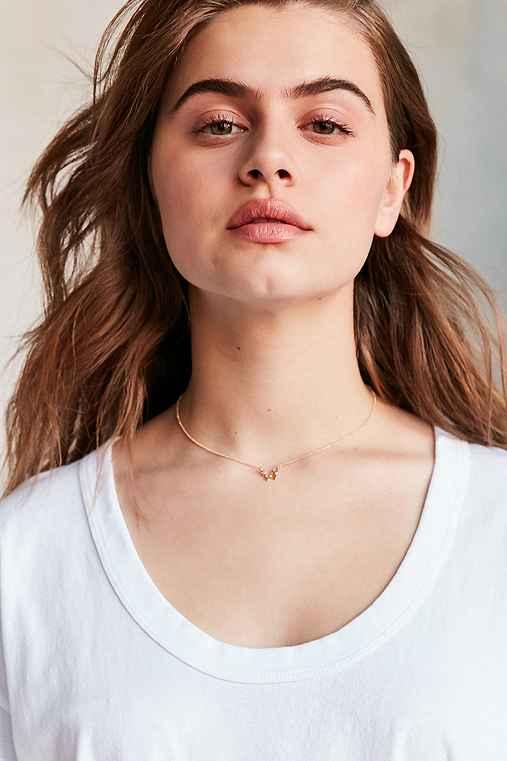 Urban Outfitters Audrey Icon Short Necklace,gold,one Size