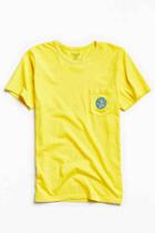 Urban Outfitters Mowgli Surf Party Animal Embroidered Pocket Tee,yellow,l