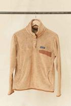 Urban Outfitters Vintage Patagonia Tan Textured Fleece Pullover Jacket,assorted,one Size