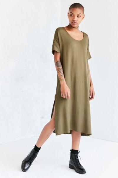 Urban Outfitters Silence + Noise Dolman Woven Midi T-shirt Dress