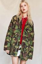 Urban Outfitters Vintage Woodland Camo Surplus Jacket,green,m/l
