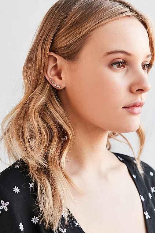 Urban Outfitters Elizabeth Ear Climber Earring,silver,one Size