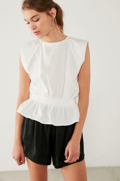 J.o.a. Snap-button Back Poplin Top