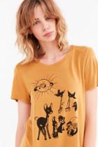 Urban Outfitters Bdg Cartoon Animal Doodle Tee