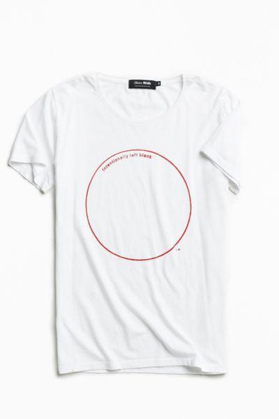 Urban Outfitters Skim Milk Left Blank Tee