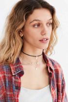 Urban Outfitters Layered Charm Choker Necklace Set,silver,one Size