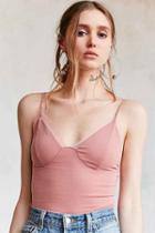 Urban Outfitters Silence + Noise Camden Mesh Lined Cami,rose,m