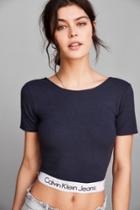 Urban Outfitters Calvin Klein For Uo Cropped Tee