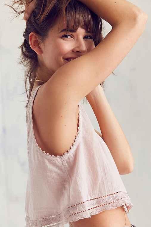 Urban Outfitters Kimchi Blue Pollyanna Button-front Cami,mauve,s