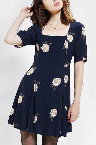 Cooperative Falling Floral Fit & Flare Dress