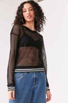 Urban Outfitters Truly Madly Deeply Ali Mesh Sweatshirt,black,m