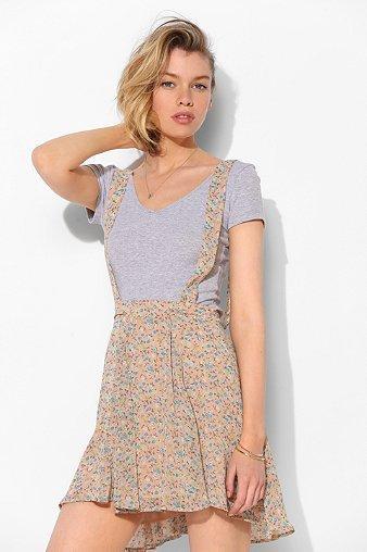 Pins And Needles Floral Chiffon Suspender Skirt