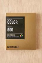 Urban Outfitters Impossible Gold Square Frame Polaroid 600 Instant Film,gold,one Size