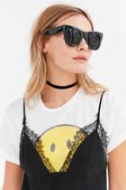 Urban Outfitters Simone Chunky Square Sunglasses,black,one Size