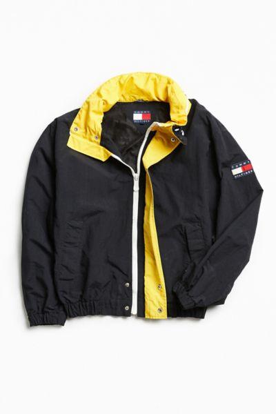 Urban Outfitters Vintage Vintage Tommy Hilfiger Black + Yellow '90s Prep Sport Windbreaker Jacket
