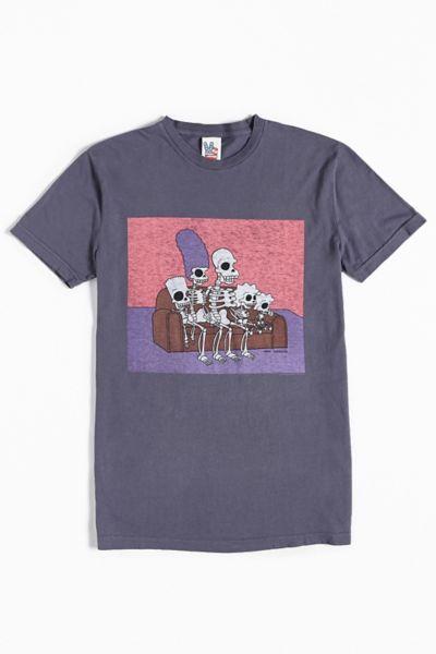 Urban Outfitters Junk Food The Simpsons Skeletons Tee