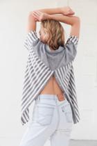 Urban Outfitters Bdg Mixed Striped Popover Collared Top